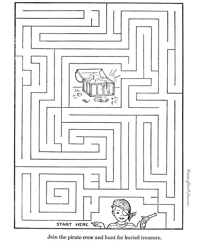 Printable Mazes Activity for kids 006