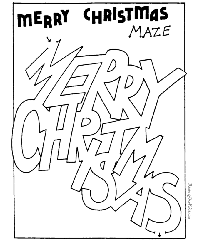 Printable Christmas Maze for kids 008