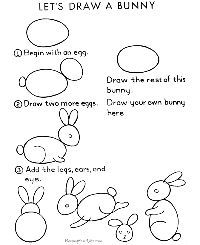 How to draw a bunny rabbit