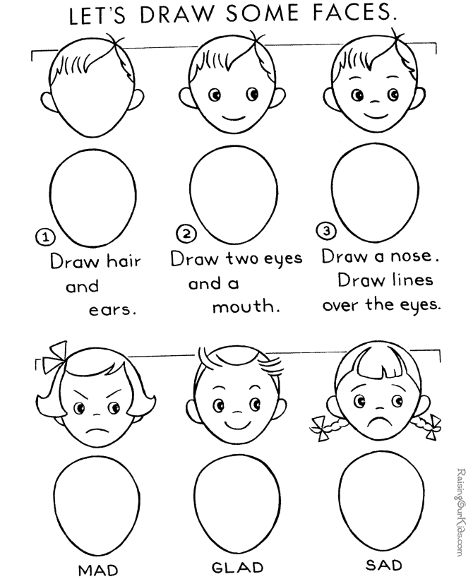 funny face drawing for children
