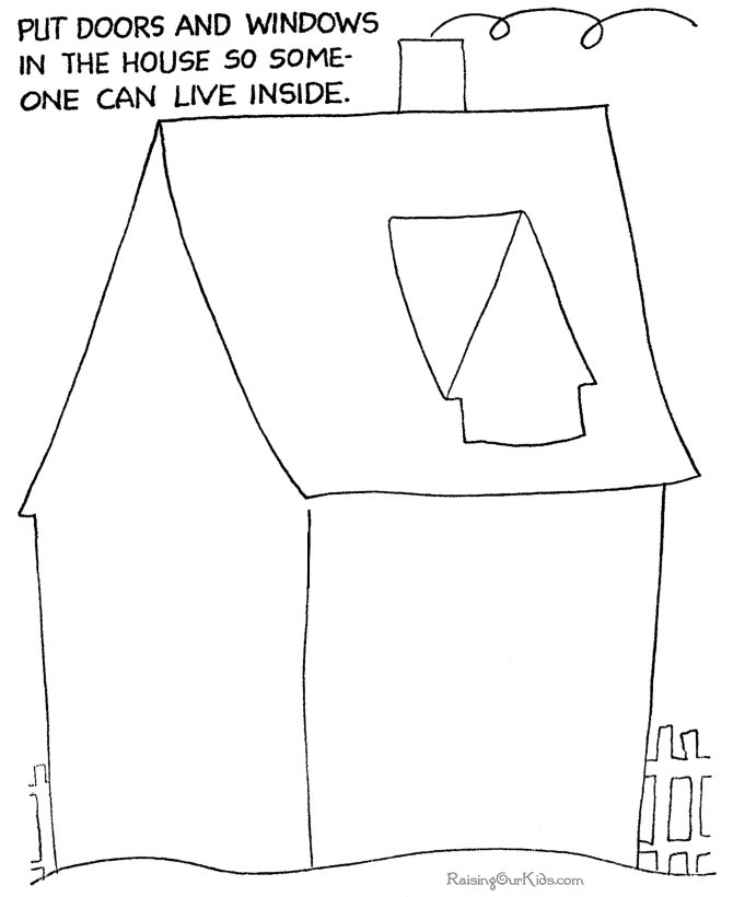 Finish this drawing of a house