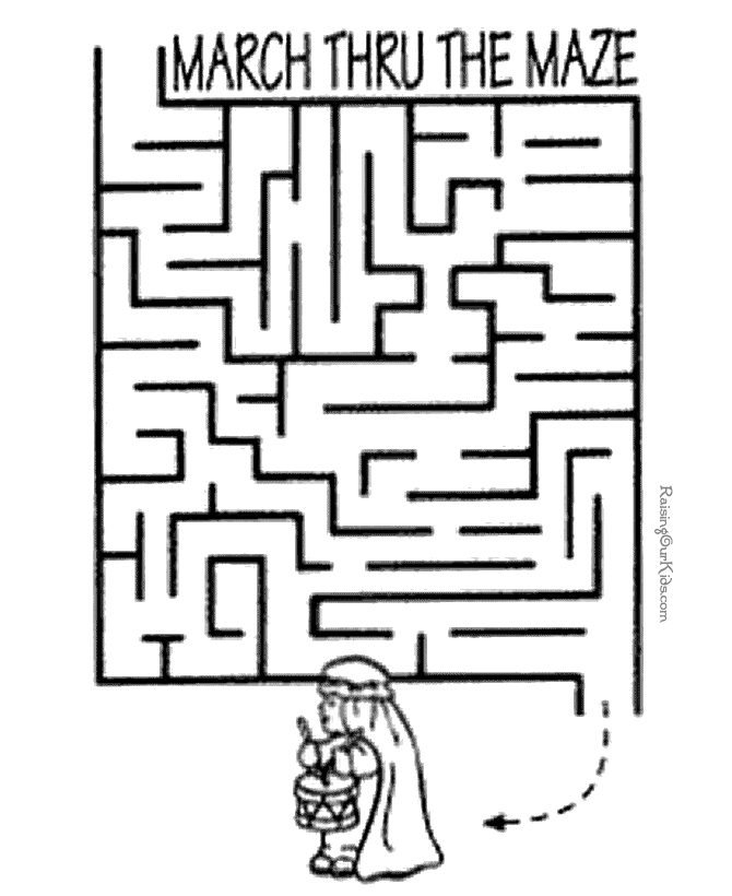 Simple maze for kid to print